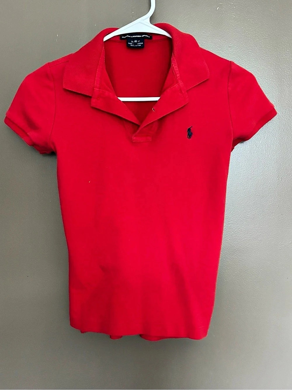 Ralph Lauren Short Sleeve Polo Shirt in Red Size XS